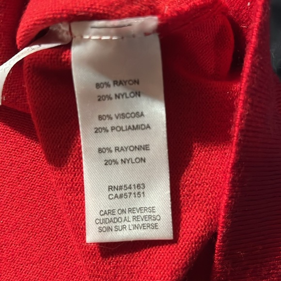 Karl Lagerfeld festive red sweater with black buttons - Picture 3 of 3